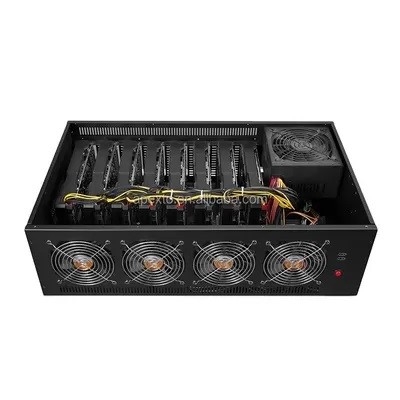 Apexto ATX Güç Madenciliği Rig Makinesi, Alüminyum Alaşımlı ETH Madencilik Pc Kasası