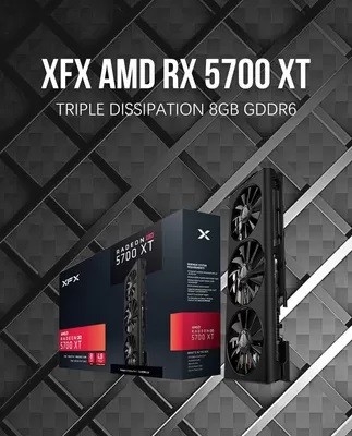 2560 Çekirdek Radeon Rx 5700 Xt Grafik Kartı, ETH Madencilik 8GB GDDR6 Grafik Kartı